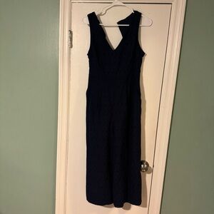 Vince Camuto Navy Cropped eyelet Jumpsuit